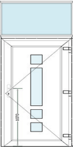 Sierdeurpaneel met bovenlicht (1-25)